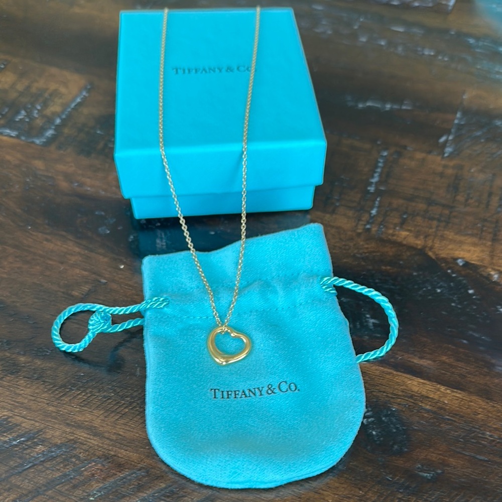 Tiffany & Co. Gold Heart Pendant Necklace